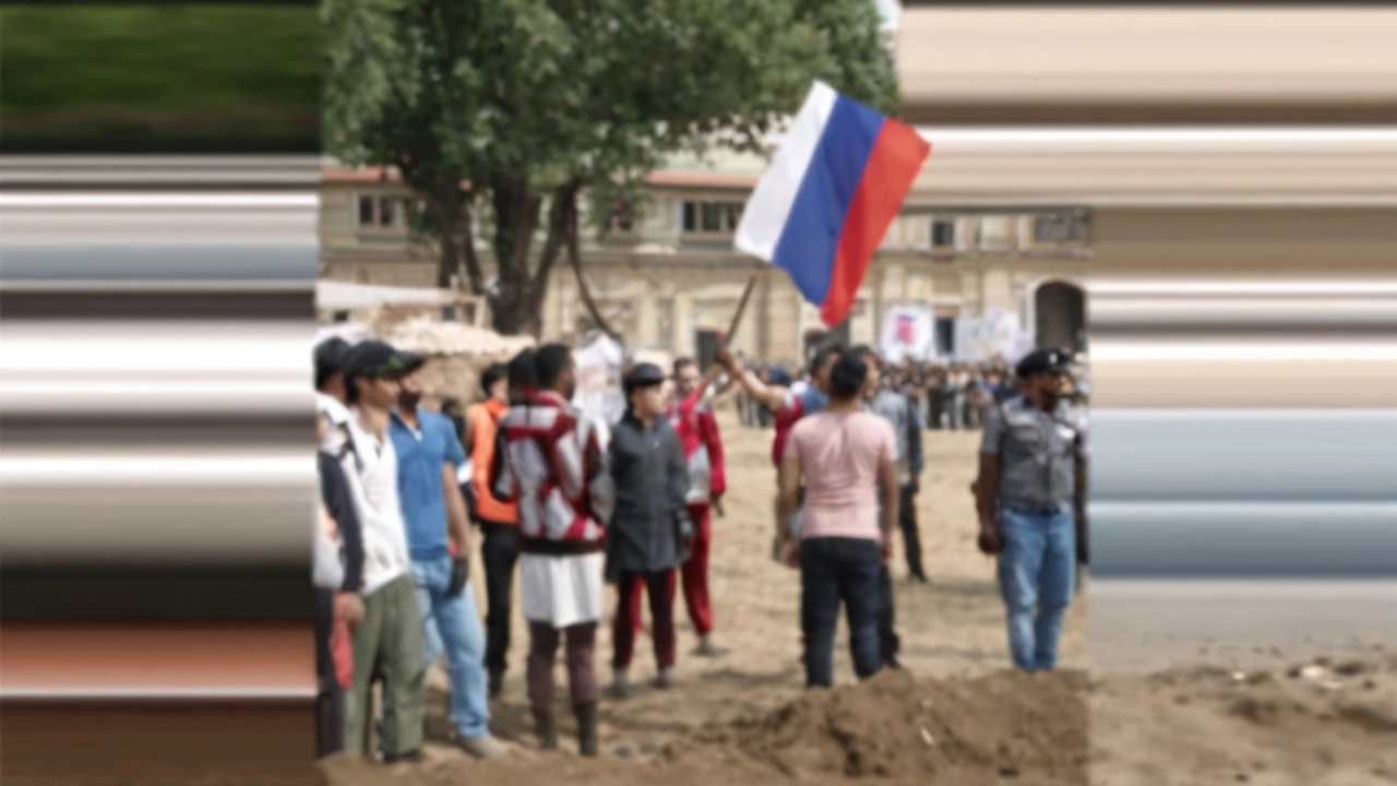 Nigerian Authorities Detain Tailors for Crafting Russian Flags Amid Anti-Government Protests