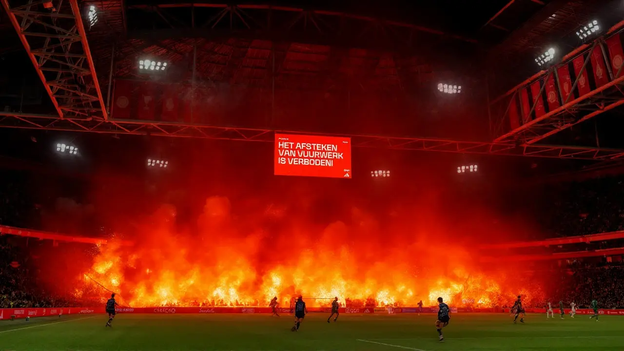 Ajax vs Groningen Match Abandoned After Fan Fireworks